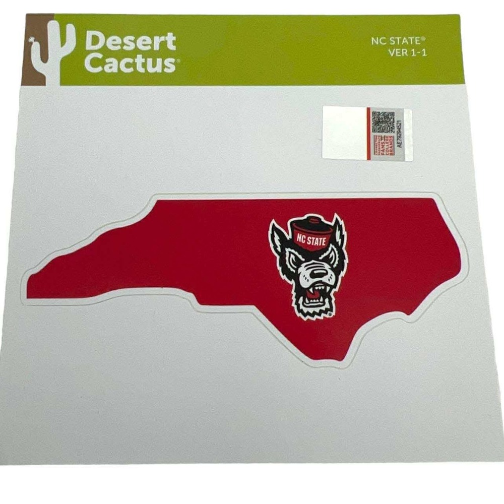 NC State Wolfpack‎ North Carolina State Map Car Bumper Sticker Decal NIB
